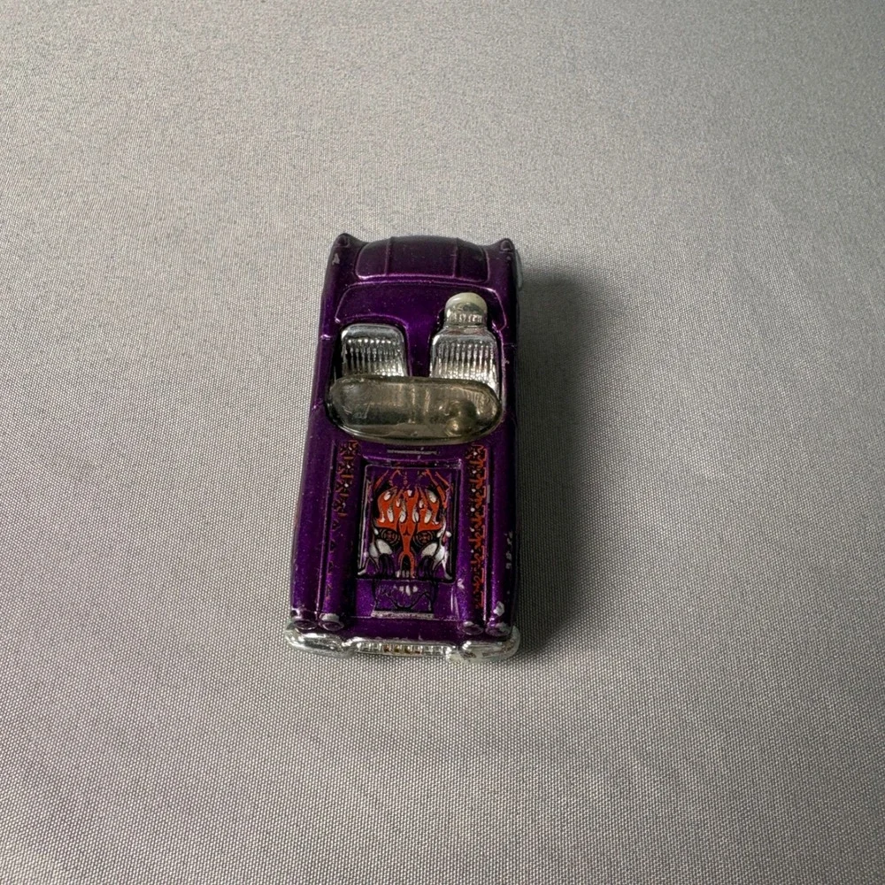 Hot Wheels 58 Corvette Purple Metallic Skull Flames Diecast Car 1994 Mattel